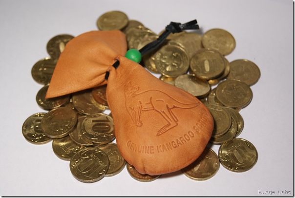 Мешочек для монет и украшений из мошонки кенгуру